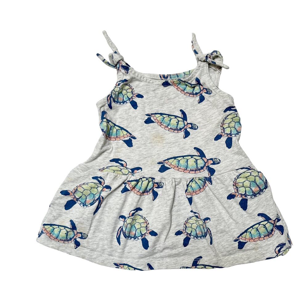 Tea Collection Turtles Tie Shoulder Dress Size 12m